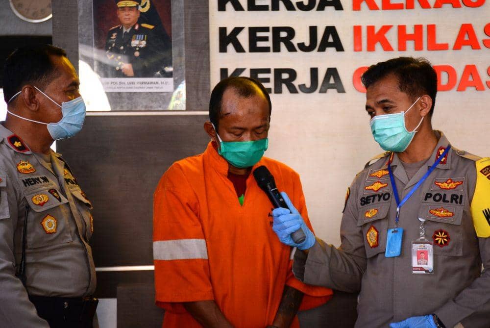 Pelaku pencurian yang merupakan napi asimilasi dari Rutan Madiun. Dok/ Humas Polresta Malang Kota
