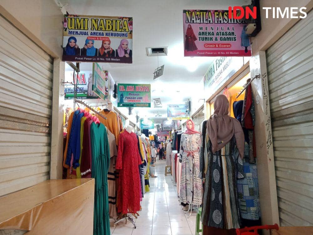 Wajah Lesu Para Pedagang Pusat Pasar Medan Jelang Ramadan
