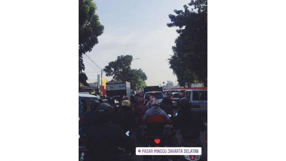 Suasana pasar Minggu hari ini, Rabu, 15 April 2020 (Instagram/@jktinfo)