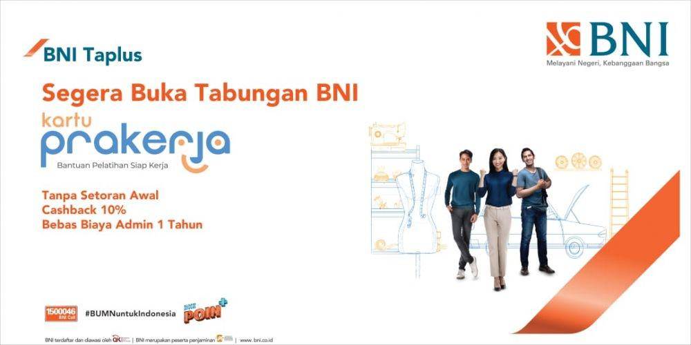 Ilustrasi tabungan bni kartu prakerja (Dok. Istimewa)
