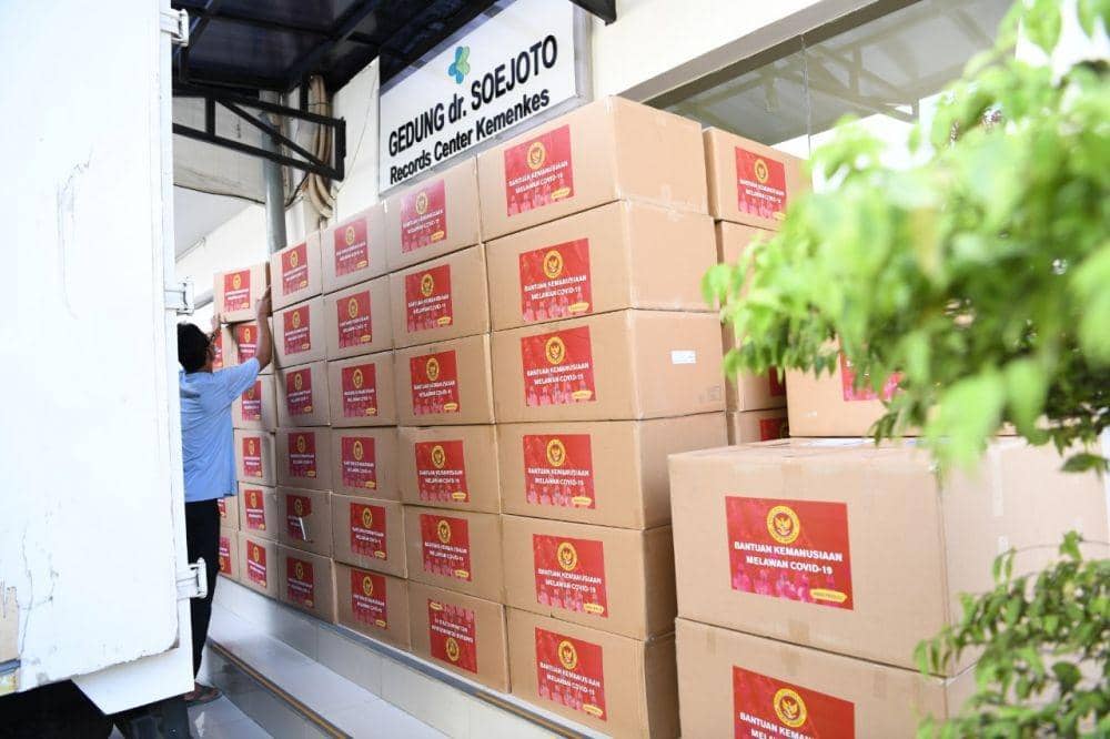 BIN serahkan bantuan ke Gugus Tugas (Dok. Istimewa)