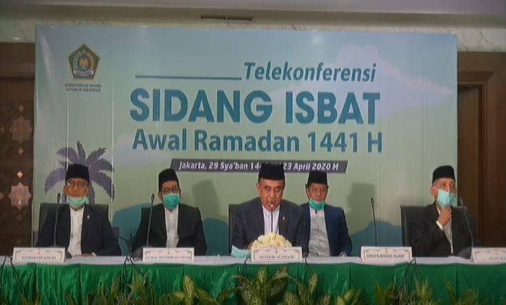 Sidang Isbat Kemenag RI (Tangkapan Layar Zoom Kemenag RI)