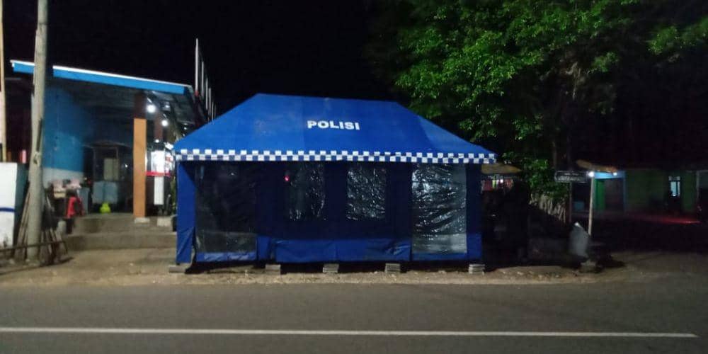 Pos penyekatan pemudi yang didirikan oleh Polres Gunungkidul. IDN Times/Istimewa