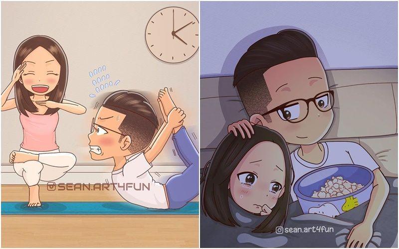 Ilustrasi Keseruan Pasutri Baru Saat di Rumah Aja, Sampai Lupa Corona!