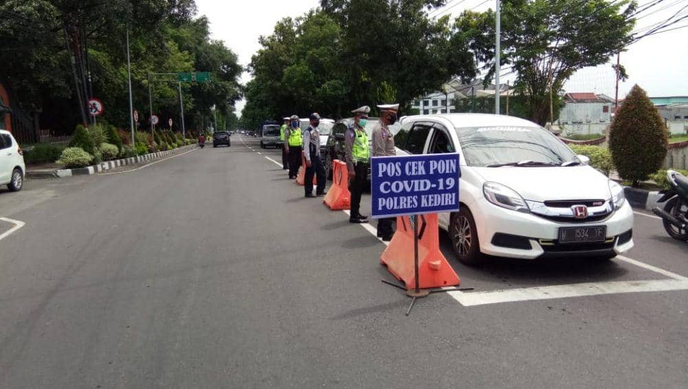 Perketat Penjagaan, Polres Kediri Minta Pemudik Putar Balik