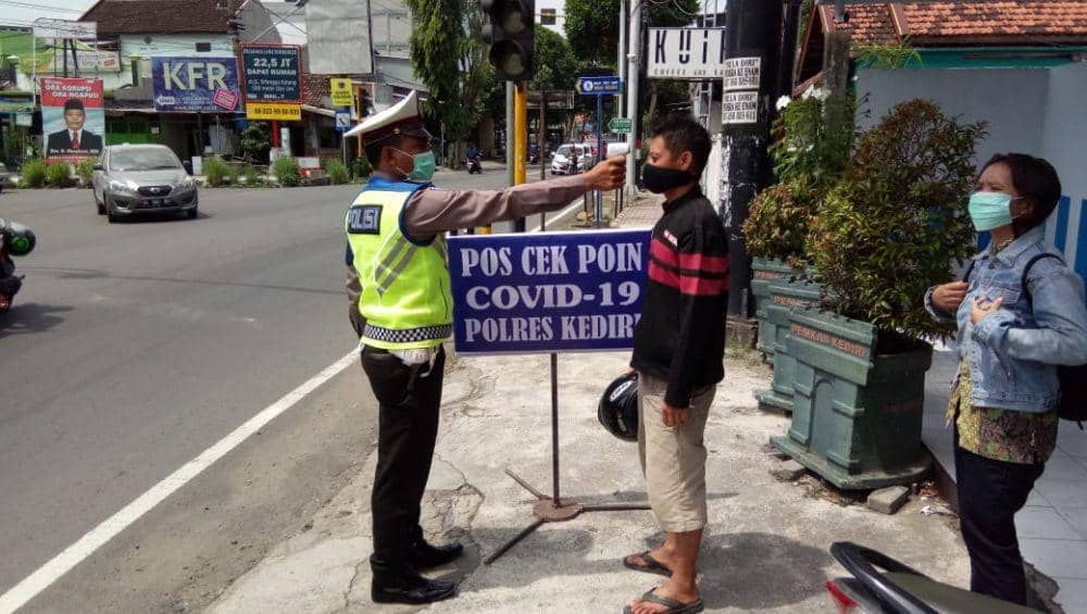 Polres Kediri perketat penjagaan di titik check point, IDN Times/ istimewa