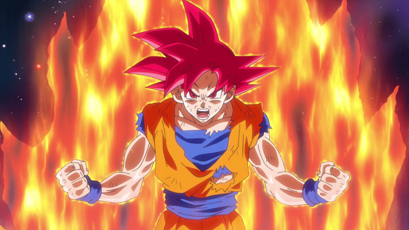Son Goku Super Saiyan God. (funimation.com/Dragon Ball Super)