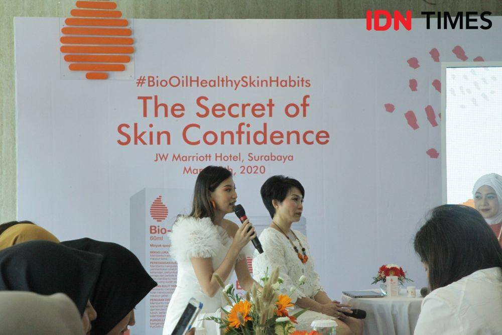 Patricia Gouw pada Talkshow Bio Oil. 5 Maret 2020. IDN Times/Fajar Laksmita