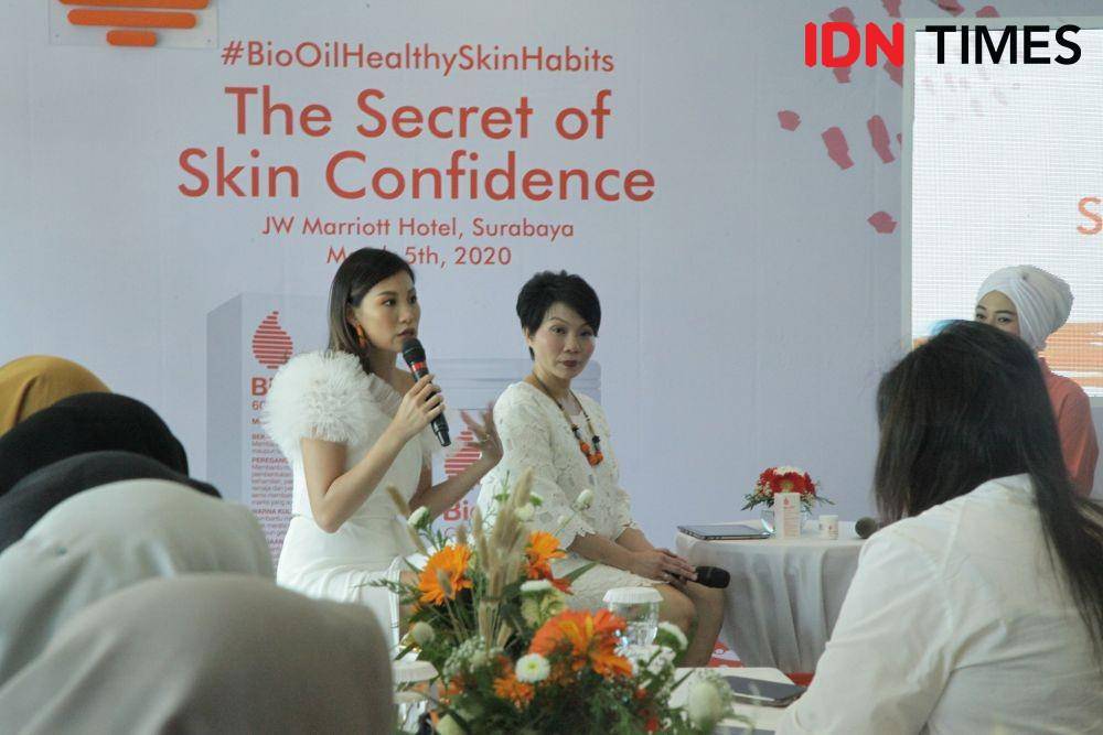 Patricia Gouw pada Talkshow Bio Oil. 5 Maret 2020. IDN Times/Fajar Laksmita