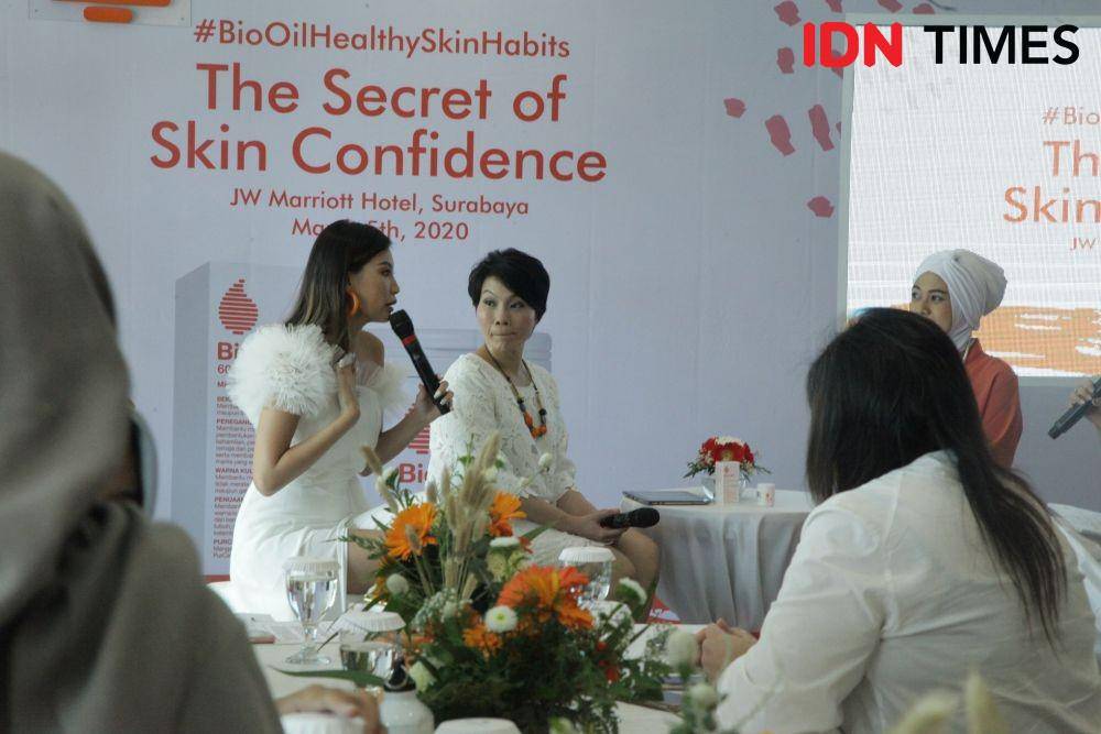 Patricia Gouw pada Talkshow Bio Oil. 5 Maret 2020. IDN Times/Fajar Laksmita
