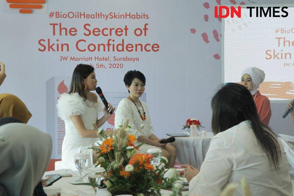 Patricia Gouw pada Talkshow Bio Oil. 5 Maret 2020. IDN Times/Fajar Laksmita