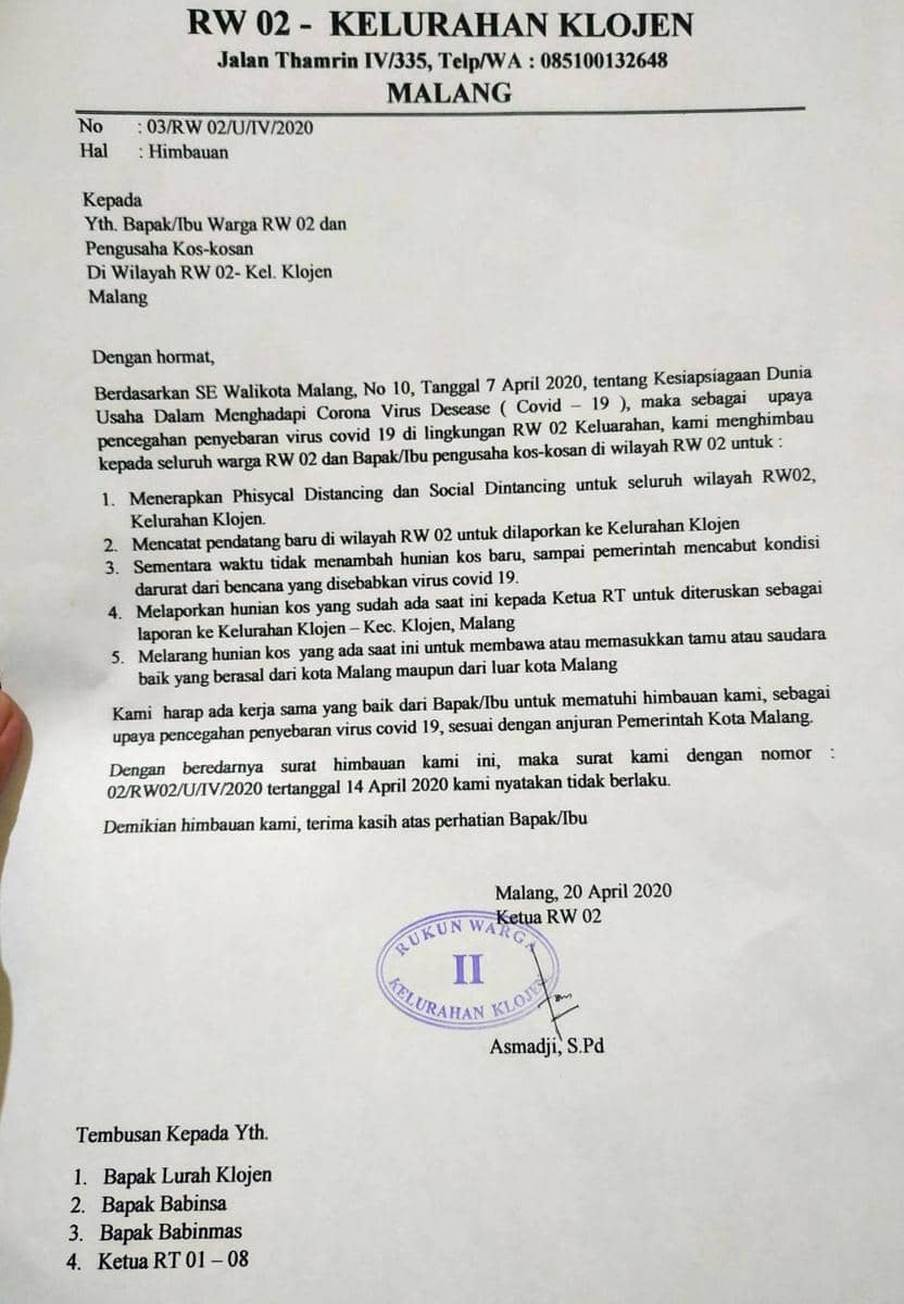 Surat edaran terbaru setelah direvisi pasca viral. IDN Times/ Alfi Ramadana