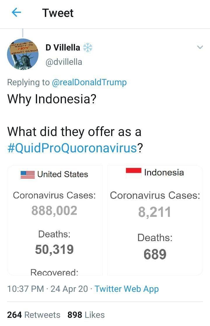 Tangkapan Layar Twitter @realDonaldTrump