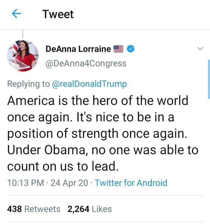 Tangkapan Layar Twitter @realDonaldTrump