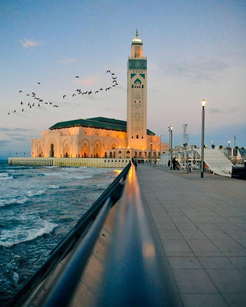 Masjid Hassan II di Maroko (instagram.com/inmorroco)