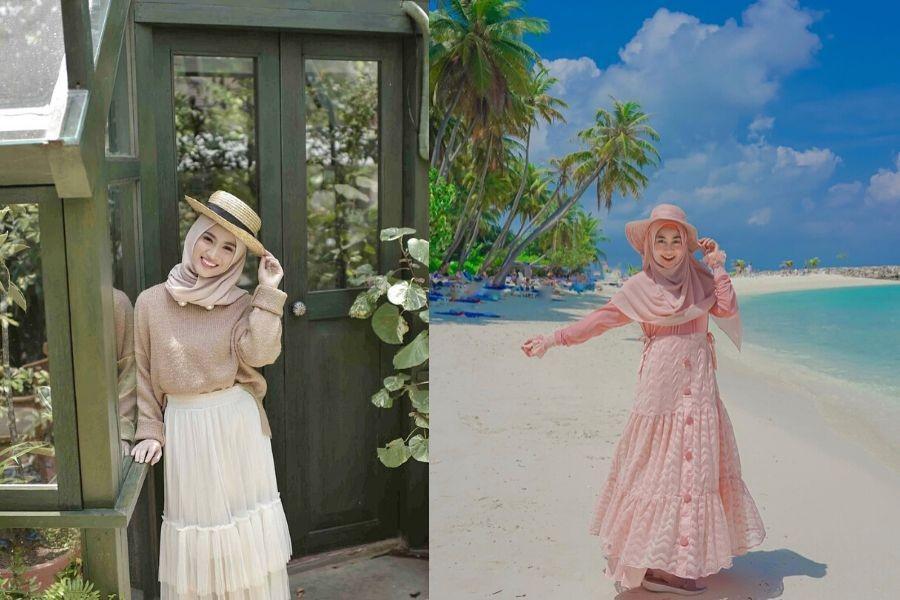 Adu Gaya Hijab Melody Laksani & Anisa Rahma, Tetap Menawan & Modis!