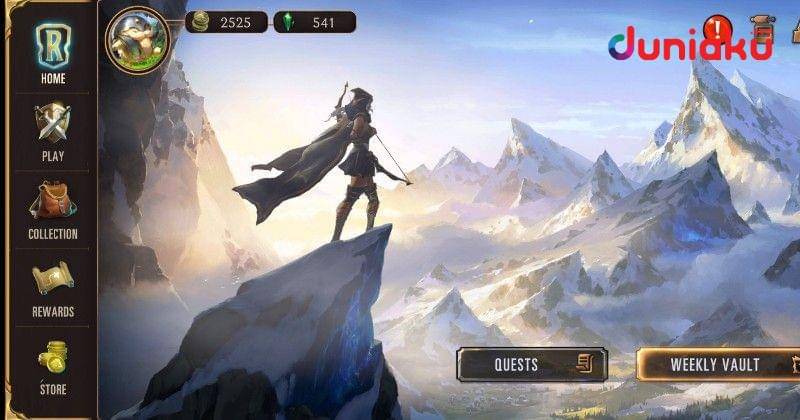 Menu utama Legends of Runeterra. duniaku.com/Adhitya Daniel