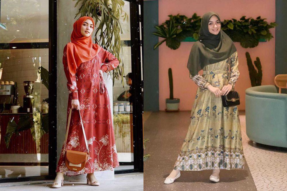 10 Inspirasi OOTD Gamis ala Citra Kirana, Simpel dan Feminin
