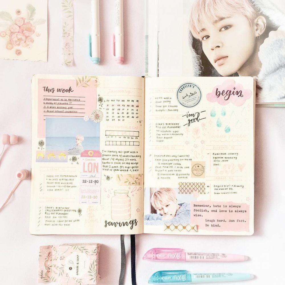 9 Inspirasi Jurnal Bertema KPop, Makin Semangat Mengatur Jadwal!