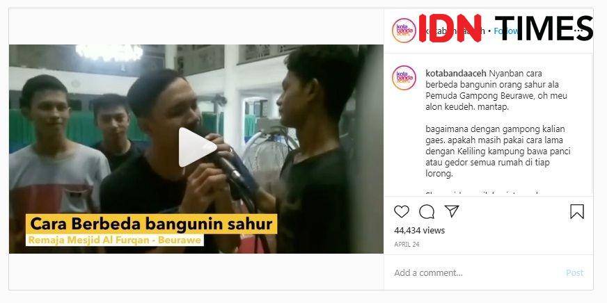 Video yang diunggah di media sosial Instagram (Istimewa)