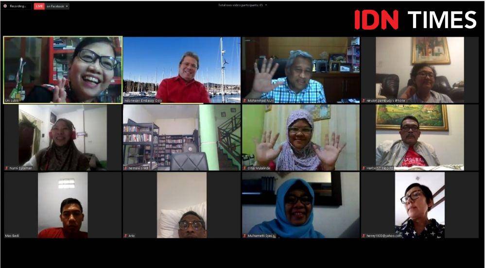 Diskusi virtual "Kemerdekaan Pers di Era Pandemik Virus Corona", yang diselenggarakan oleh Forum Jurnalis Indonesia (FJPI) (IDN Times/Fiqih Damarjati)