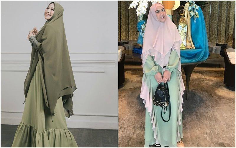 Adu Gaya Puput Melati Vs April Jasmine, Syari dengan Gamis