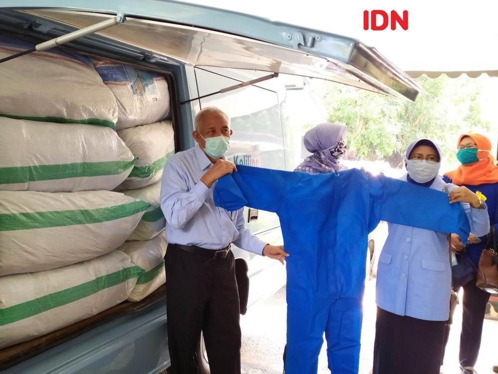 Peserta Pelatihan Disnaker Berhasil Membuat Belasan Ribu APD