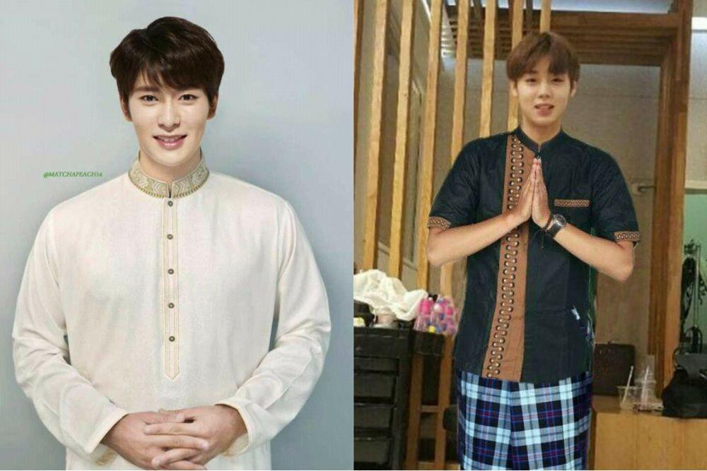 10 Foto Idol KPop Pakai Baju Koko, Bikin Halu Punya Ayang Pas Lebaran