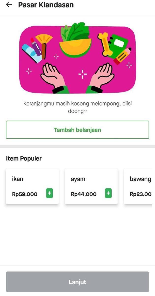 GoShop pasar tradisional di Balikpapan (Dok.Gojek)