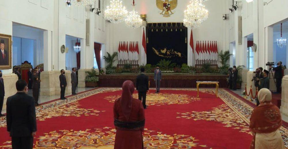 Pelantikan Kepala BNPT di Istana Negara pada Rabu, 6 Mei 2020 (Youtube/Sekretariat Presiden)
