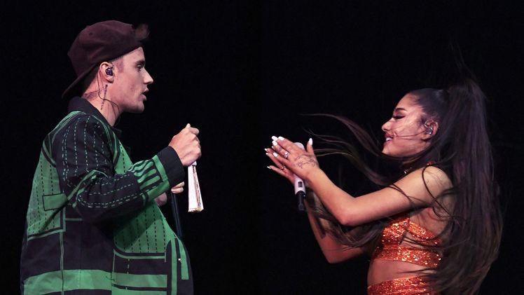 Berkolaborasi! 9 Potret Kedekatan Justin Bieber dengan Ariana Grande