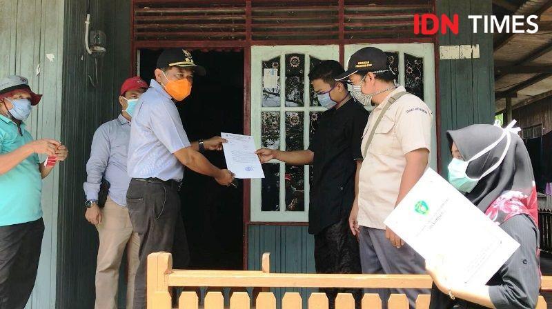 Stiker Pengawasan ODP Klaster Gowa di Penajam Paser Utara Dilepas