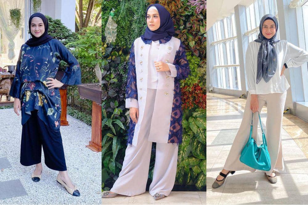 10 Ide Outfit Hijab Pakai Kulot ala Nina Zatulini, Manis dan Anggun!