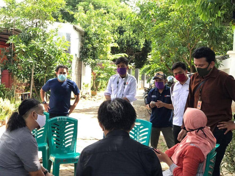 Pelaksanaan uji coba E-Coklit di Makassar, Jumat (15/5). KPU Makassar