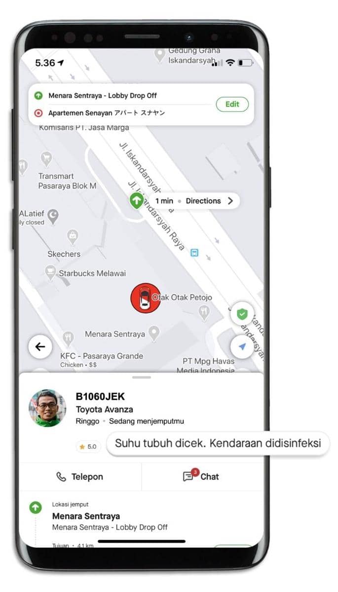 Fitur Baru Gojek, Check Suhu Tubuh Driver (Dok. Gojek)