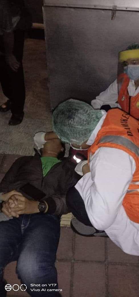 Korban jeratan tali layang-layang yang putus melukai lehernya saat tengah berkendara di jalan raya (Dok.IDN Times/BPBD Kota Denpasar)