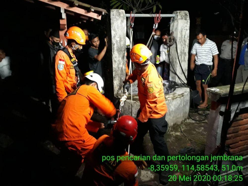 Linglung, Warga Jembrana Jatuh ke Sumur Sedalam 20 Meter