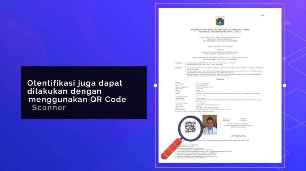 Cara mendapat surat izin keluar masuk (Dok. Humas DPMPTSP DKI Jakarta)