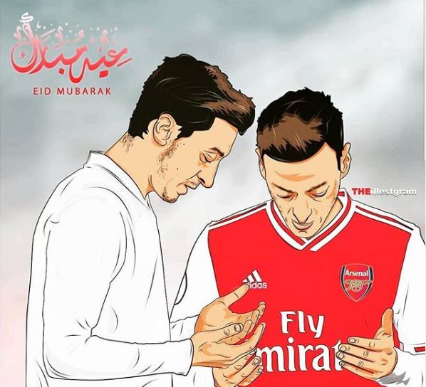 Rayakan Lebaran, Ini Pesan Perdamaian dari Mesut Ozil dan Mo Salah