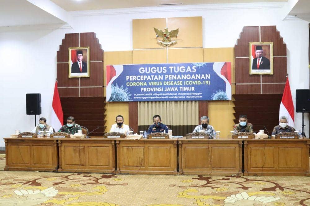 Rapat pembahasan PSBB tahap III di Grahadi, Surabaya, Senin (25/5). IDN Times/Dok. Istimewa