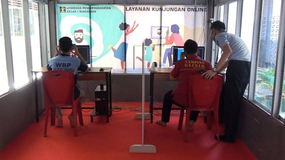 Lapas Makassar Terapkan Silaturahmi Online bagi Napi saat Lebaran
