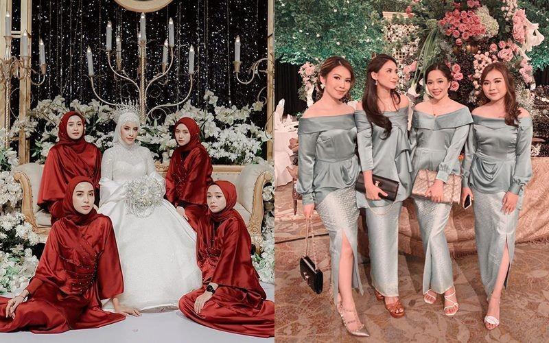 10 Referensi Anggun dengan Seragam Bridesmaid Satin, bak Dewi Yunani