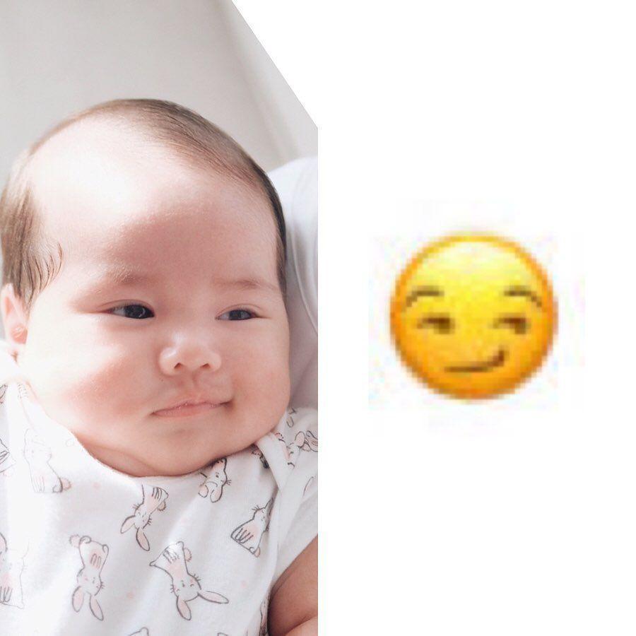 9 Potret Baby Ariella, Putri Yuanita Saat Menirukan Stiker Emoji