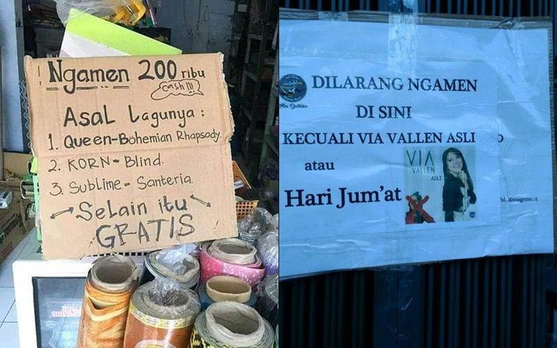 10 Tulisan Kocak Peringatan Dilarang Ngamen Ini Antimainstream Abis