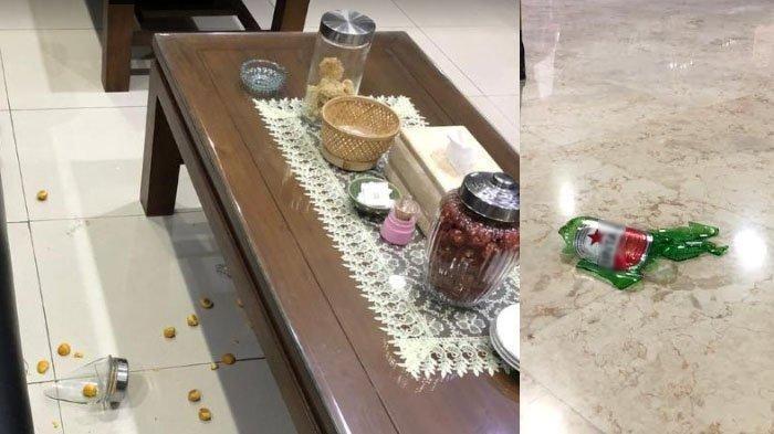 Oknum Anggota DPRD Tulungagung Ngamuk, Pecahkan Toples dan Botol Bir