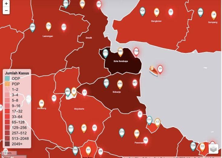 Bukan Hitam, Kadiskominfo Jatim Sebut Surabaya "Masih" Zona Merah Tua