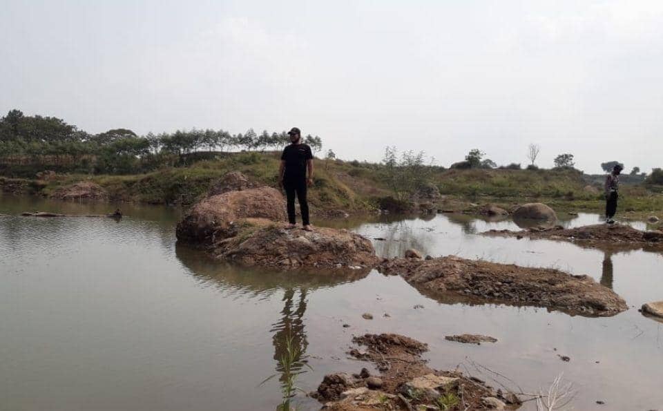 Kubangan galian C tempat korban tenggelam. IDN Times/Zainul Arifin
