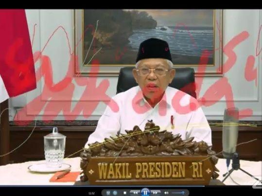 Webinar Ma'ruf Amin Diintervensi Coretan, Jubir: Usut Tuntas!