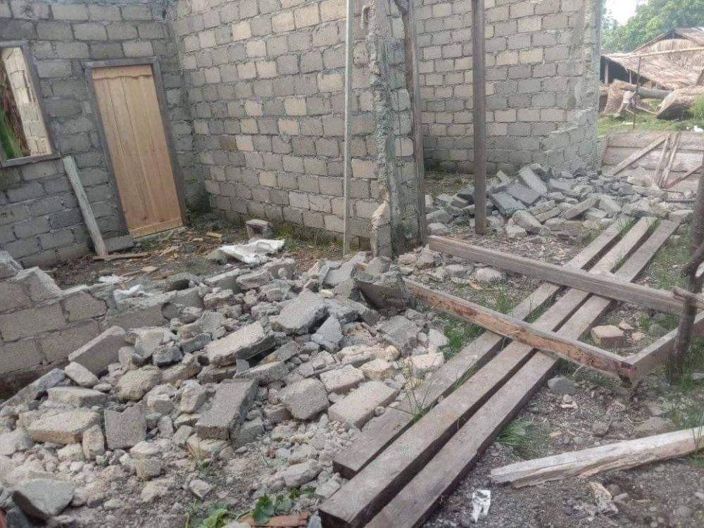 Kerusakan akibat gempa M6,9 di Maluku Utara (Dok. BNPB)