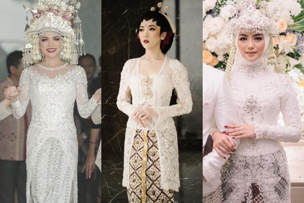 10 Kebaya Pernikahan Seleb Warna Putih Paling Cetar, Bikin Pangling!